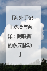 海外手记丨沙漠与海洋：阿联酋的多元脉动
