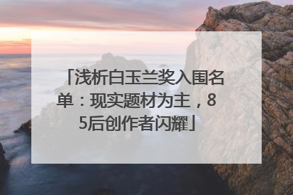 浅析白玉兰奖入围名单：现实题材为主，85后创作者闪耀