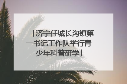 济宁任城长沟镇第一书记工作队举行青少年科普研学