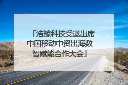 浩鲸科技受邀出席中国移动中资出海数智赋能合作大会