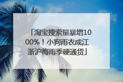 淘宝搜索量暴增1000%！小狗雨衣成江浙沪梅雨季硬通货