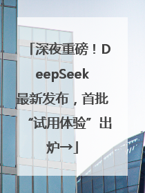 深夜重磅！DeepSeek最新发布，首批“试用体验”出炉→