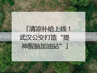 清凉补给上线！武汉公交打造“提神醒脑加油站”