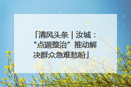 清风头条｜汝城：“点题整治”推动解决群众急难愁盼