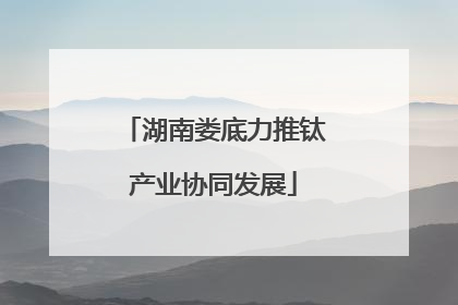 湖南娄底力推钛产业协同发展