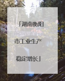 湖南衡阳市工业生产稳定增长