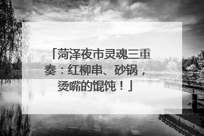 菏泽夜市灵魂三重奏：红柳串、砂锅，烫嘴的馄饨！