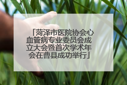 菏泽市医院协会心血管病专业委员会成立大会暨首次学术年会在曹县成功举行