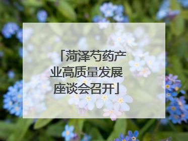 菏泽芍药产业高质量发展座谈会召开