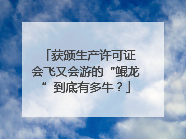 获颁生产许可证 会飞又会游的“鲲龙”到底有多牛？