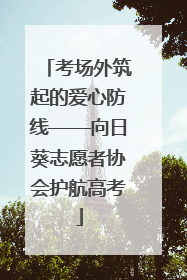 考场外筑起的爱心防线——向日葵志愿者协会护航高考