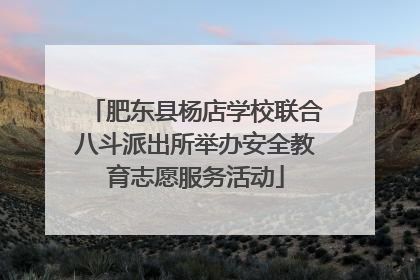 肥东县杨店学校联合八斗派出所举办安全教育志愿服务活动