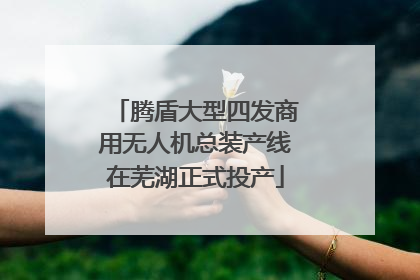 腾盾大型四发商用无人机总装产线在芜湖正式投产
