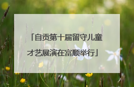 自贡第十届留守儿童才艺展演在富顺举行