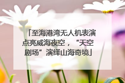 至海港湾无人机表演点亮威海夜空，“天空剧场”演绎山海奇境