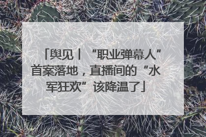 舆见丨“职业弹幕人”首案落地，直播间的“水军狂欢”该降温了