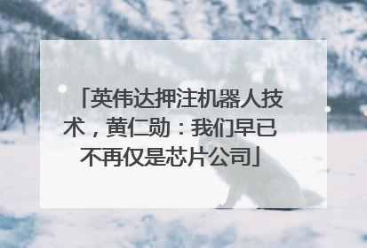 英伟达押注机器人技术，黄仁勋：我们早已不再仅是芯片公司