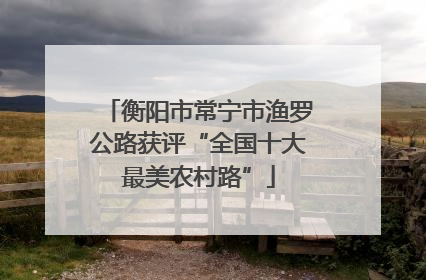 衡阳市常宁市渔罗公路获评“全国十大最美农村路”