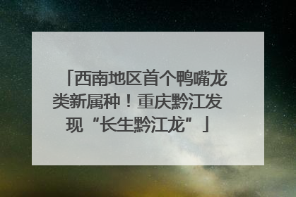 西南地区首个鸭嘴龙类新属种！重庆黔江发现“长生黔江龙”