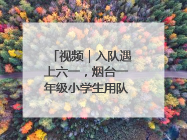 视频｜入队遇上六一，烟台一年级小学生用队礼迎接成长