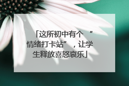 这所初中有个 “情绪打卡站”，让学生释放喜怒哀乐