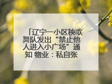 辽宁一小区秧歌舞队发出“禁止他人进入小广场”通知 物业：私自张贴，已撤掉