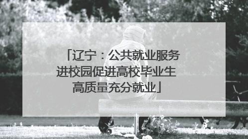 辽宁：公共就业服务进校园促进高校毕业生高质量充分就业