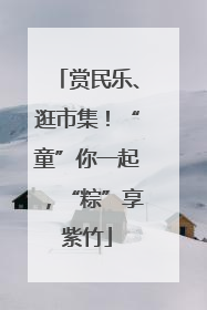 赏民乐、逛市集！“童”你一起，“粽”享紫竹