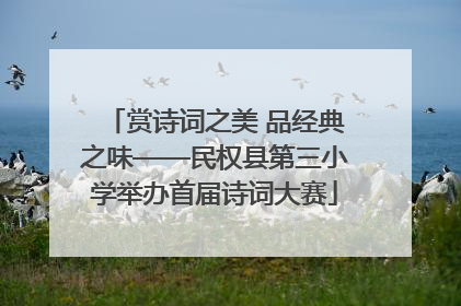 赏诗词之美 品经典之味——民权县第三小学举办首届诗词大赛