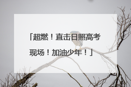 超燃！直击日照高考现场！加油少年！