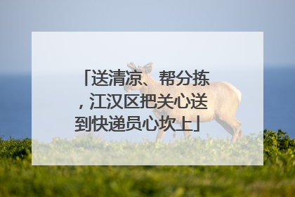 送清凉、帮分拣，江汉区把关心送到快递员心坎上