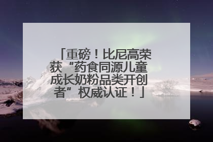 重磅！比尼高荣获“药食同源儿童成长奶粉品类开创者”权威认证！