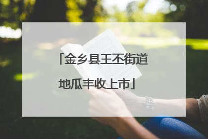 金乡县王丕街道地瓜丰收上市