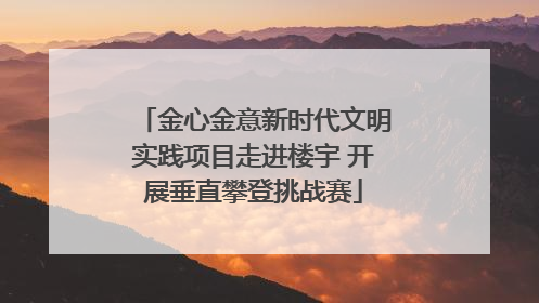 金心金意新时代文明实践项目走进楼宇 开展垂直攀登挑战赛