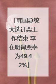 韩国总统大选计票工作结束 李在明得票率为49.42%