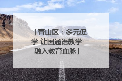 青山区：多元促学 让国通语教学融入教育血脉
