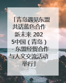 青岛遇见东盟 共话蓝色合作新未来 2025中国（青岛）－东盟经贸合作与人文交流活动举行