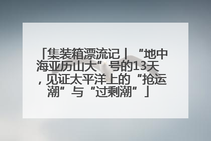 集装箱漂流记丨“地中海亚历山大”号的13天，见证太平洋上的“抢运潮”与“过剩潮”