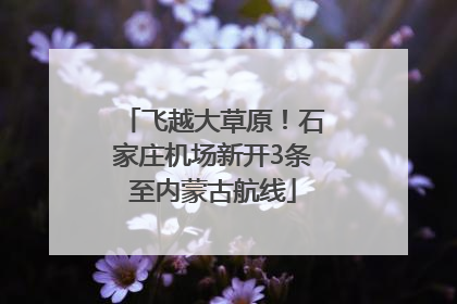 飞越大草原！石家庄机场新开3条至内蒙古航线