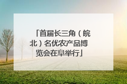 首届长三角（皖北）名优农产品博览会在阜举行