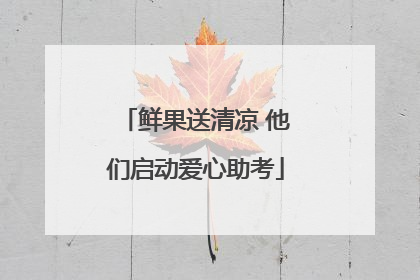 鲜果送清凉 他们启动爱心助考