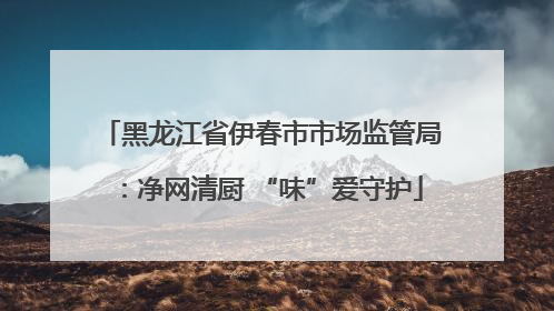 黑龙江省伊春市市场监管局：净网清厨 “味”爱守护
