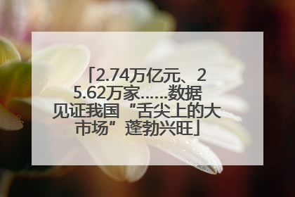 2.74万亿元、25.62万家……数据见证我国“舌尖上的大市场”蓬勃兴旺