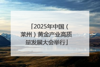 2025年中国（莱州）黄金产业高质量发展大会举行
