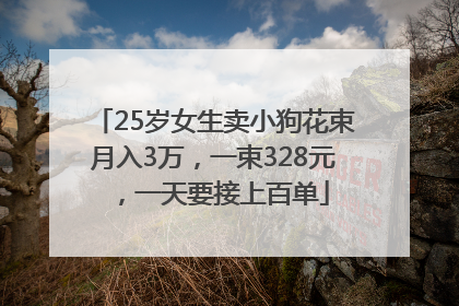 25岁女生卖小狗花束月入3万，一束328元，一天要接上百单