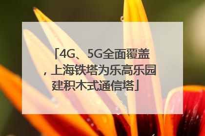 4G、5G全面覆盖，上海铁塔为乐高乐园建积木式通信塔