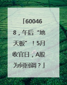 600468，午后“地天板”！5月收官日，A股为何回调？