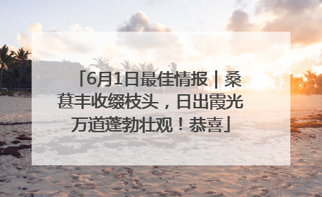 6月1日最佳情报｜桑葚丰收缀枝头，日出霞光万道蓬勃壮观！恭喜