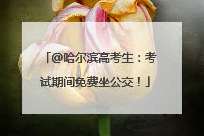 @哈尔滨高考生：考试期间免费坐公交！