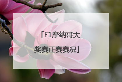 F1摩纳哥大奖赛正赛赛况